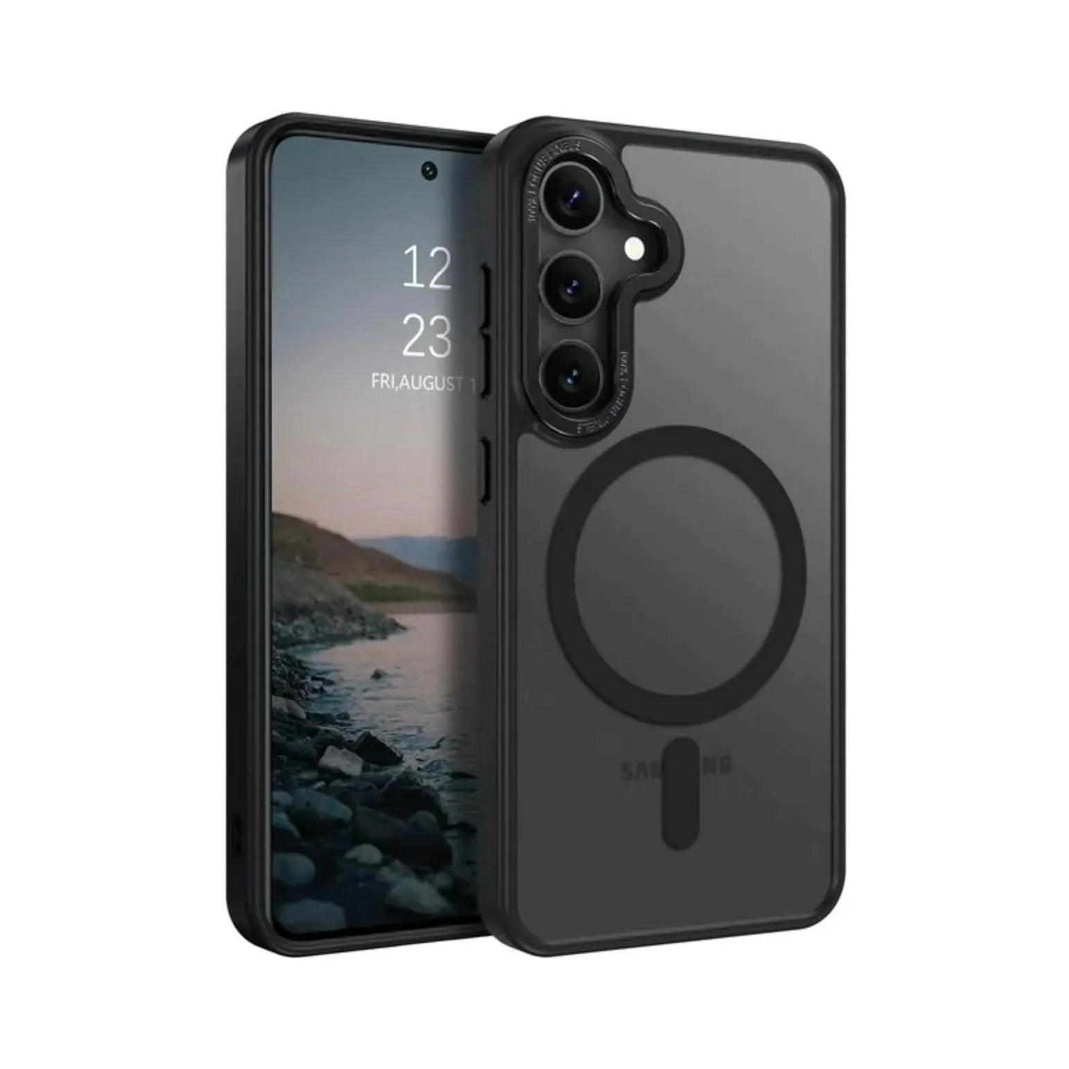 For Samsung Galaxy S24 / S25 Skin-Feel Magnetic Magsafe Case Black