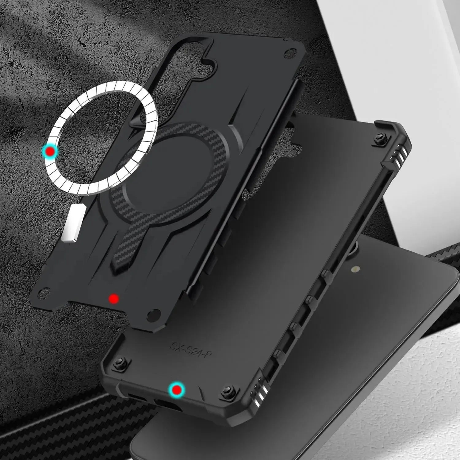 For Samsung Galaxy S24 / S25 Starship Magsafe Magnetic Case Black