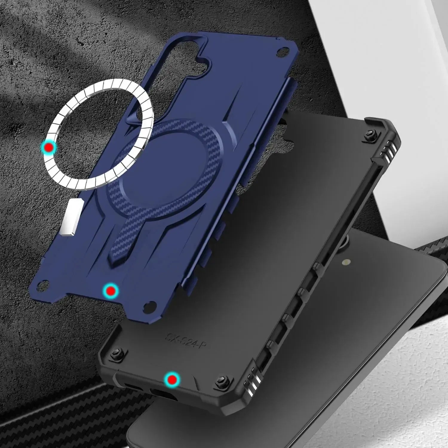 For Samsung Galaxy S24 / S25 Starship Magsafe Magnetic Case Blue