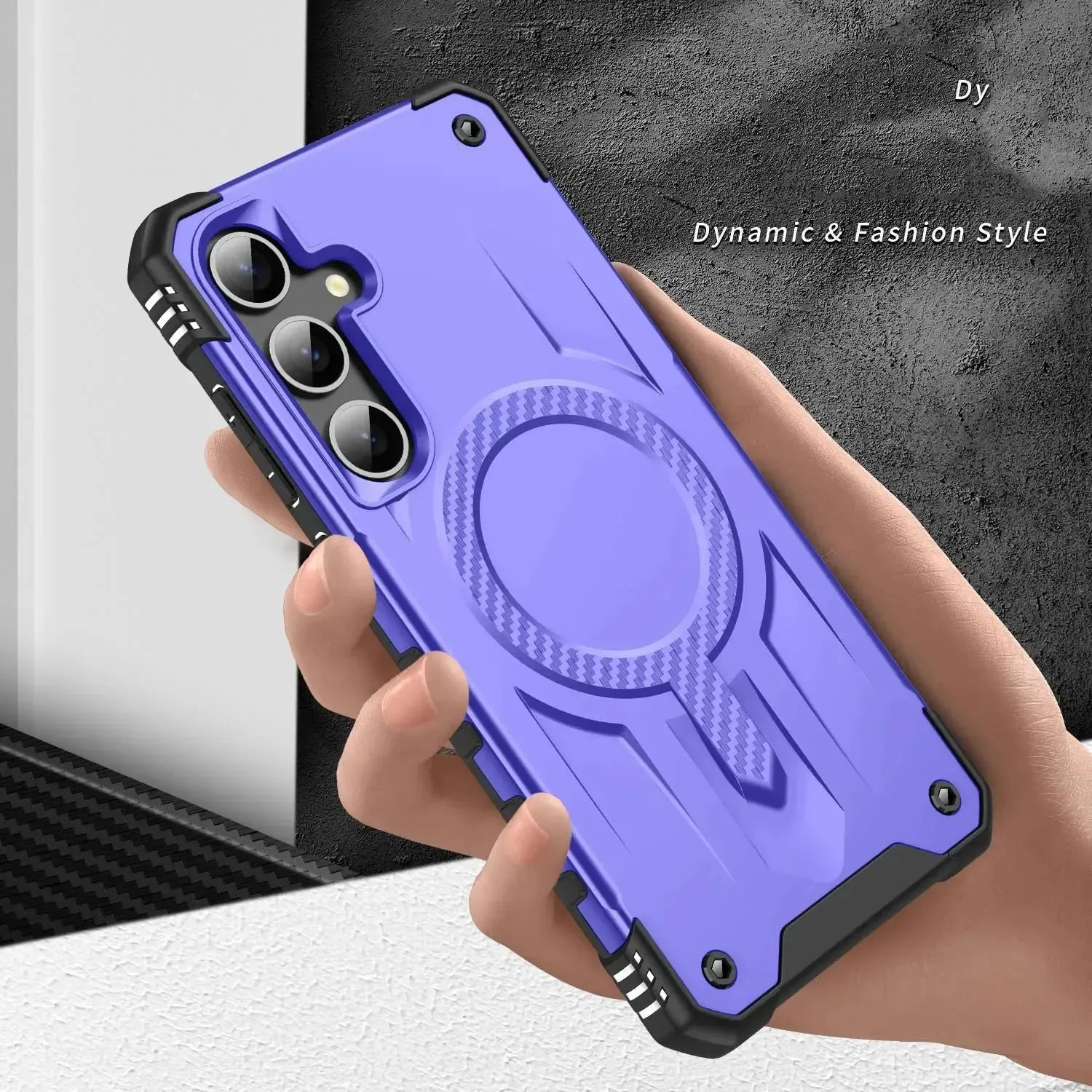 For Samsung Galaxy S24 / S25 Starship Magsafe Magnetic Case Purple