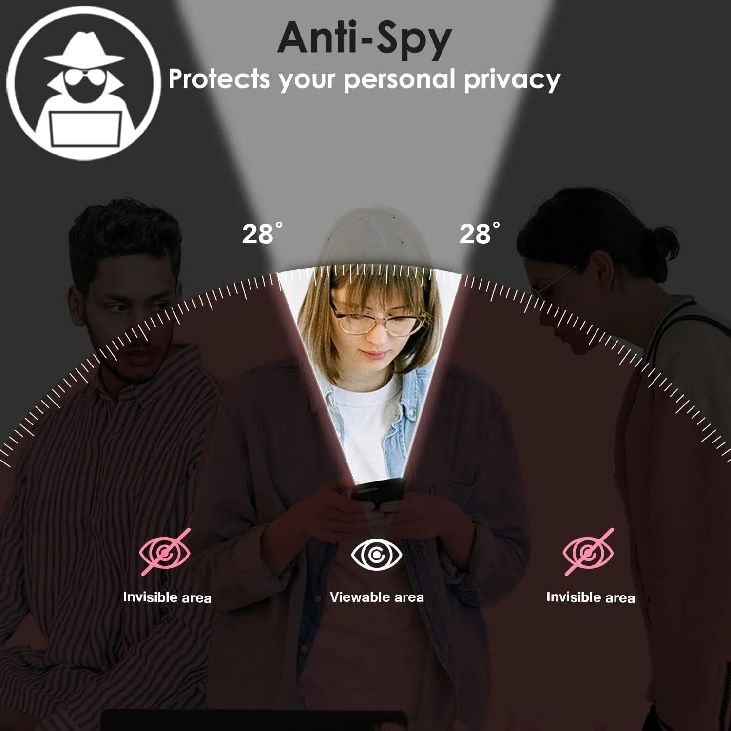 For Samsung Galaxy S24 Ultra Privacy Anti-Spy Tempered Glass / Full Coverage Screen Protector