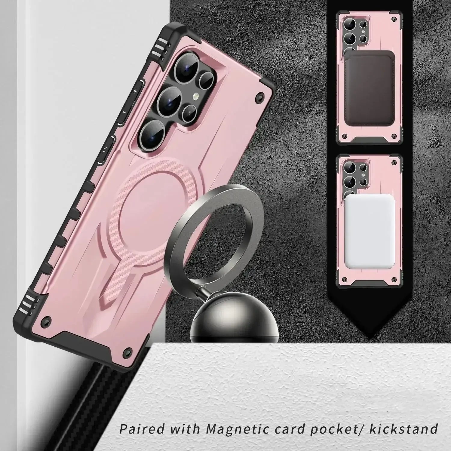 For Samsung Galaxy S24 Ultra Starship Magsafe Magnetic Case Rose Gold