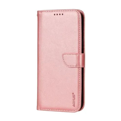 For Samsung Galaxy S25 FE Premium Aokus Wallet Case Rose Gold