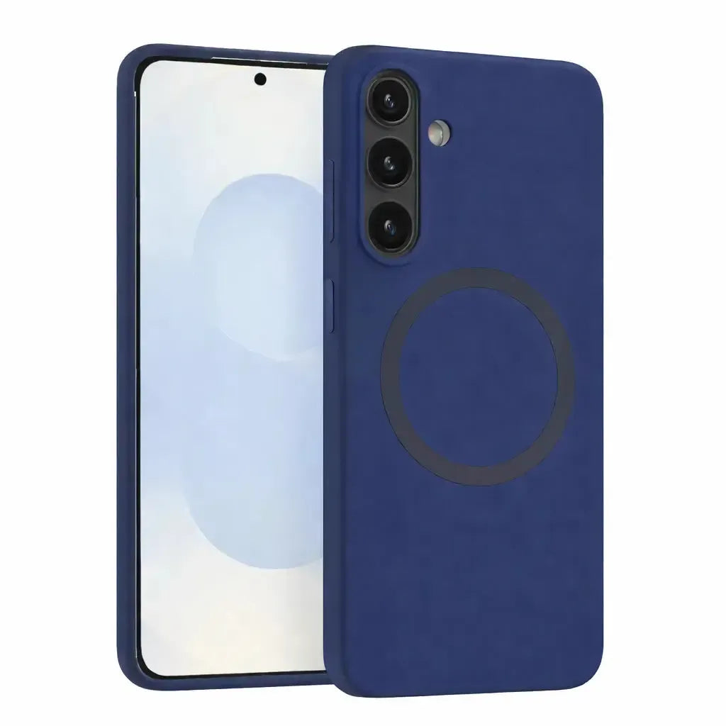 For Samsung Galaxy S25 FE Premium Silicon Magsafe Case Blue