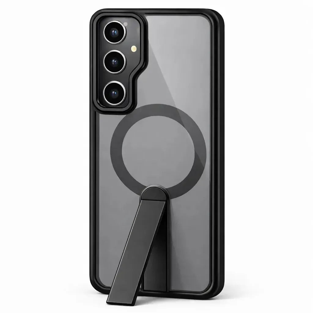 For Samsung Galaxy S24 Premium N52 Magsafe Magnetic Case With Stand Black