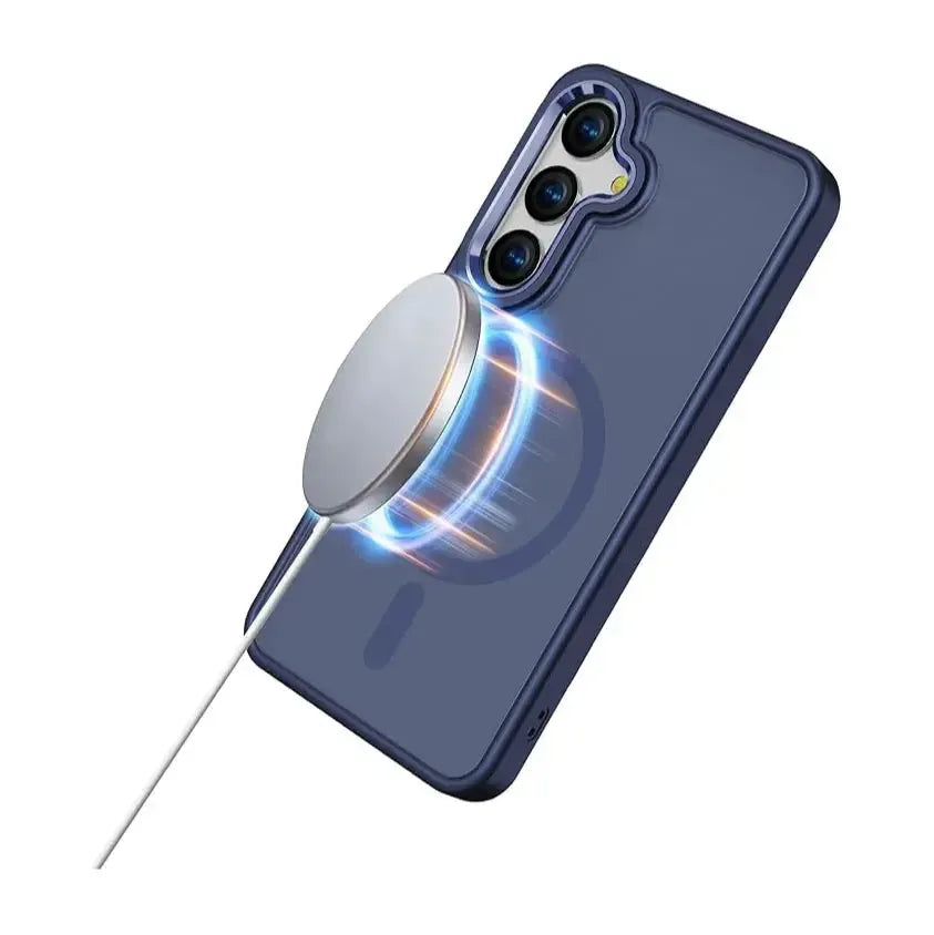 For Samsung Galaxy S25/ S24 Skin-Feel Magnetic Magsafe Case Blue