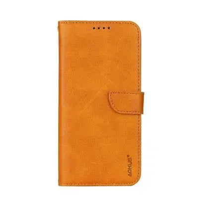 For Samsung Galaxy S25 Ultra Premium Aokus Wallet Case Brown