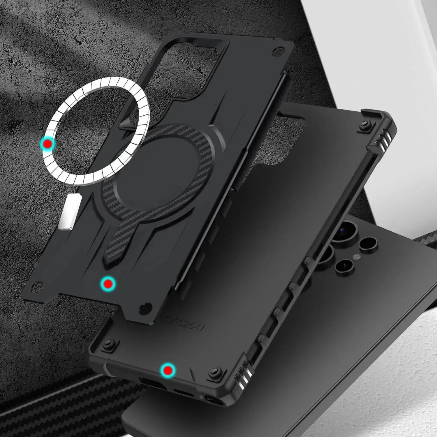 For Samsung Galaxy S25 Ultra Starship Magsafe Magnetic Case Black