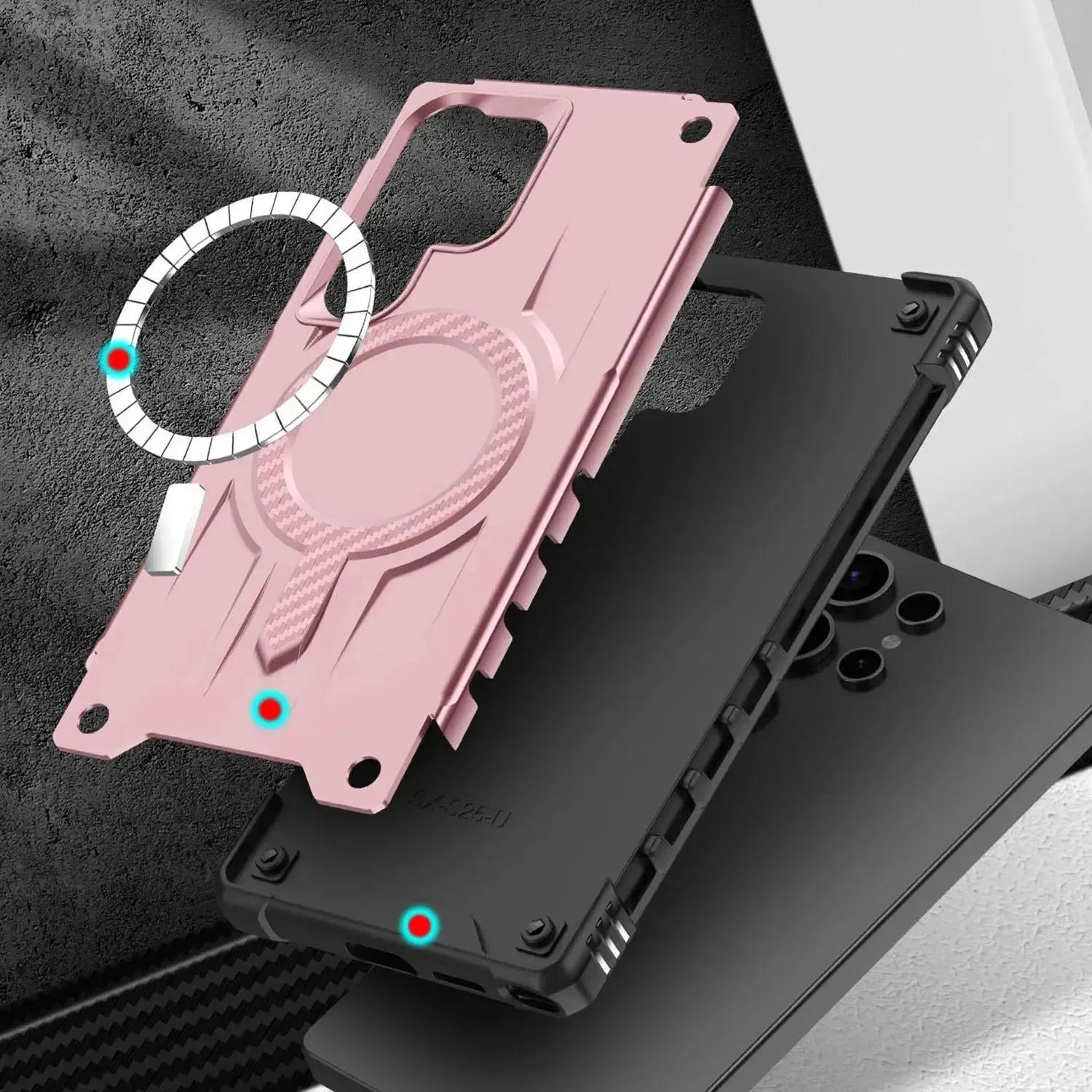 For Samsung Galaxy S25 Ultra Starship Magsafe Magnetic Case Rose Gold