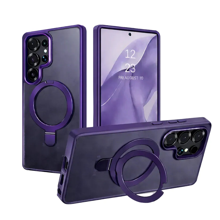 For Samsung Galaxy S25 Ultra Udbasto Series Magsafe Ring Case Purple