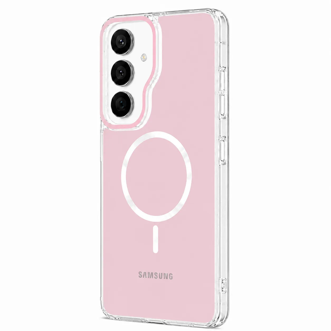 For Samsung Galaxy S26 Macaron Magsafe Case With Camera Stand Pink