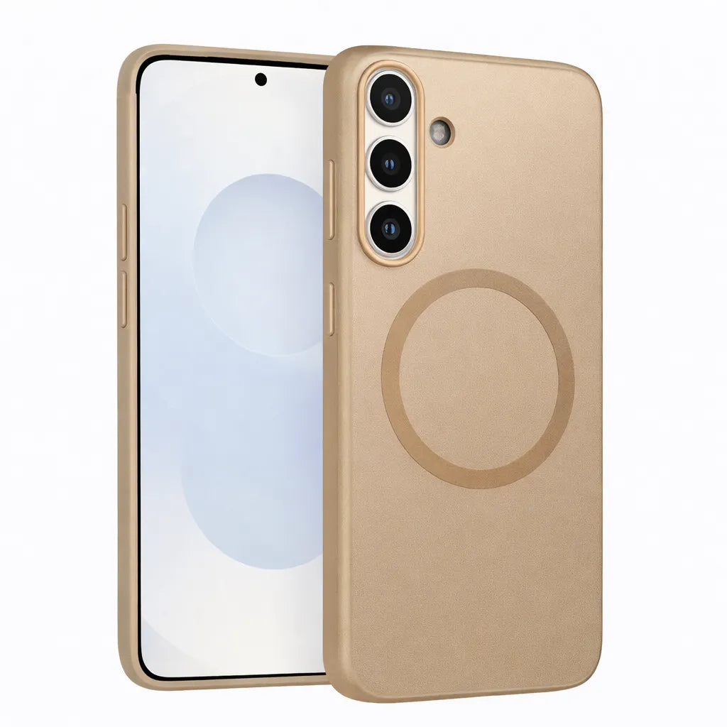 For Samsung Galaxy S26 Plus Premium Silicon Magsafe Case Desert Gold