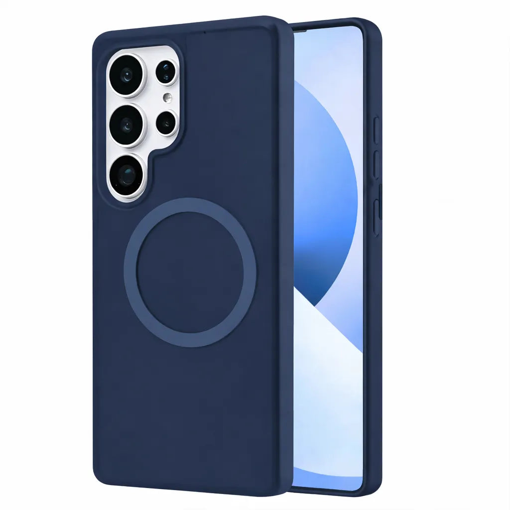 For Samsung Galaxy S26 Ultra Premium Silicon Magsafe Case Blue