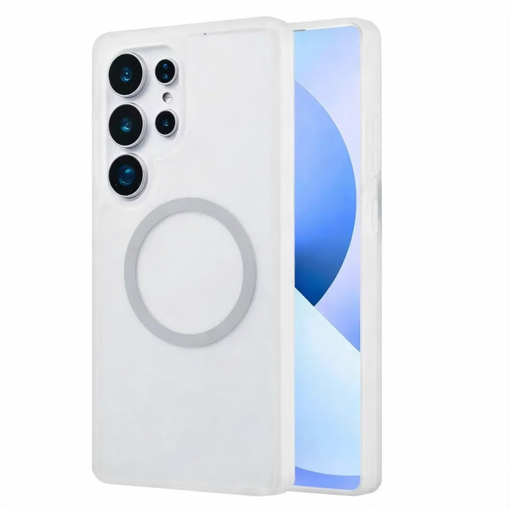 For Samsung Galaxy S26 Ultra Premium Silicon Magsafe Case White