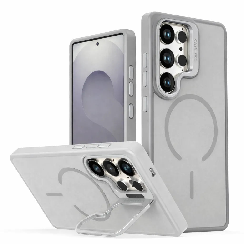 For Samsung Galaxy S26 Ultra Skin-Feel Camera Holder Magsafe Case Transparent