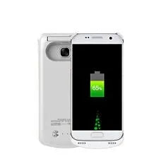 For Samsung Galaxy S7 G930F External Protective Battery Case 4200 mAh White
