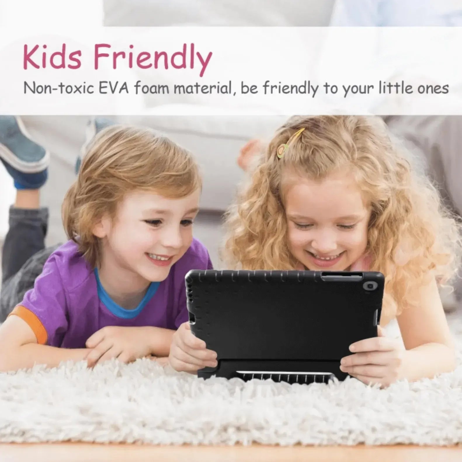 For Samsung Galaxy Tab A 10.1" 2019 Kids Case Shockproof Cover With Stand Purple