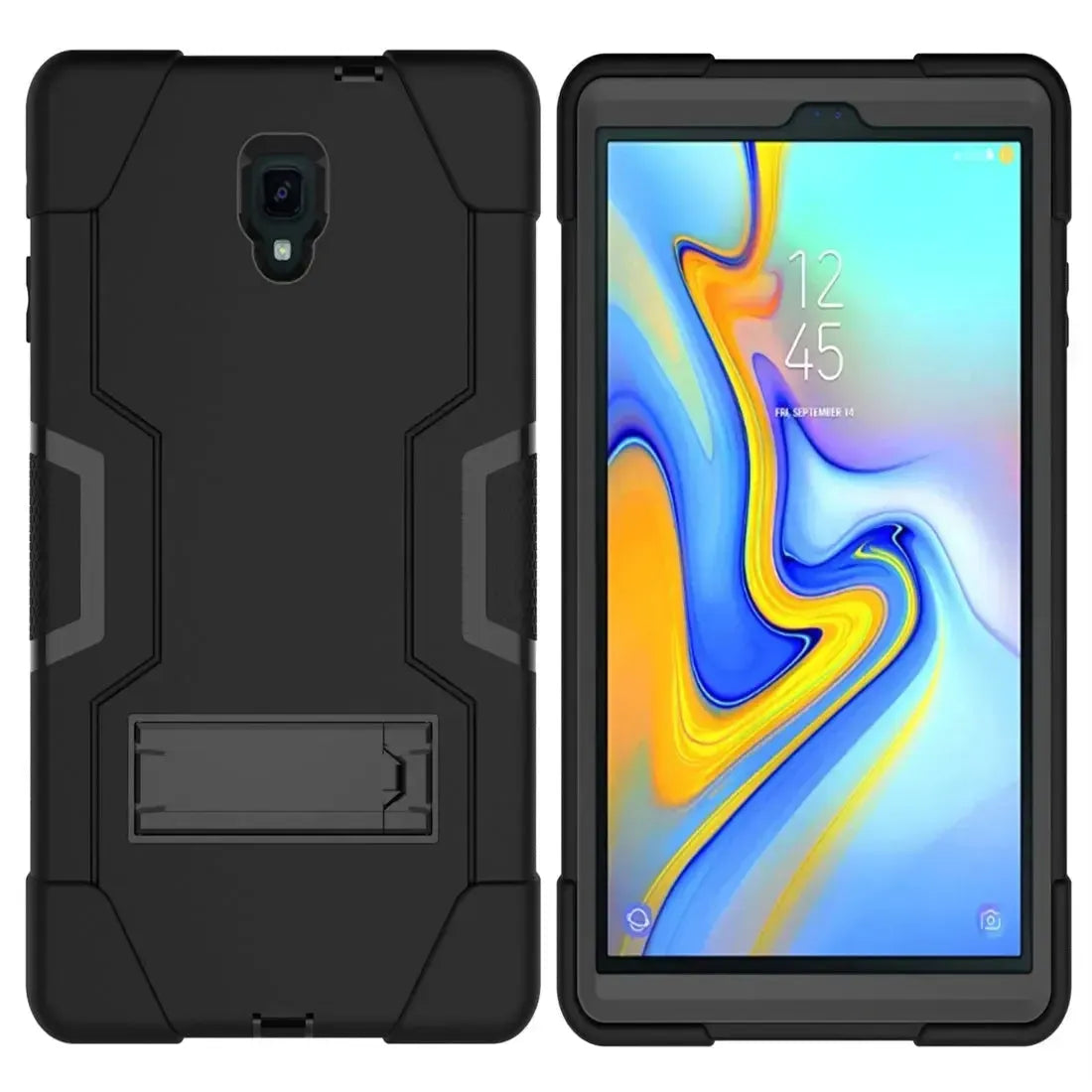 For Samsung Galaxy Tab A 10.5" (T590) Hard Case Survivor with Stand - Black