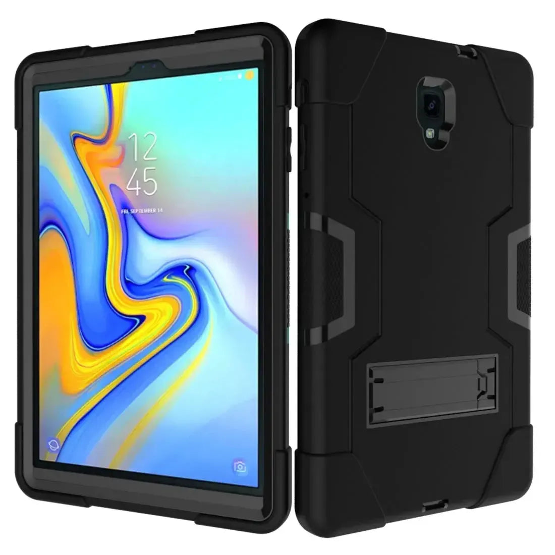 For Samsung Galaxy Tab A 10.5" (T590) Hard Case Survivor with Stand - Black