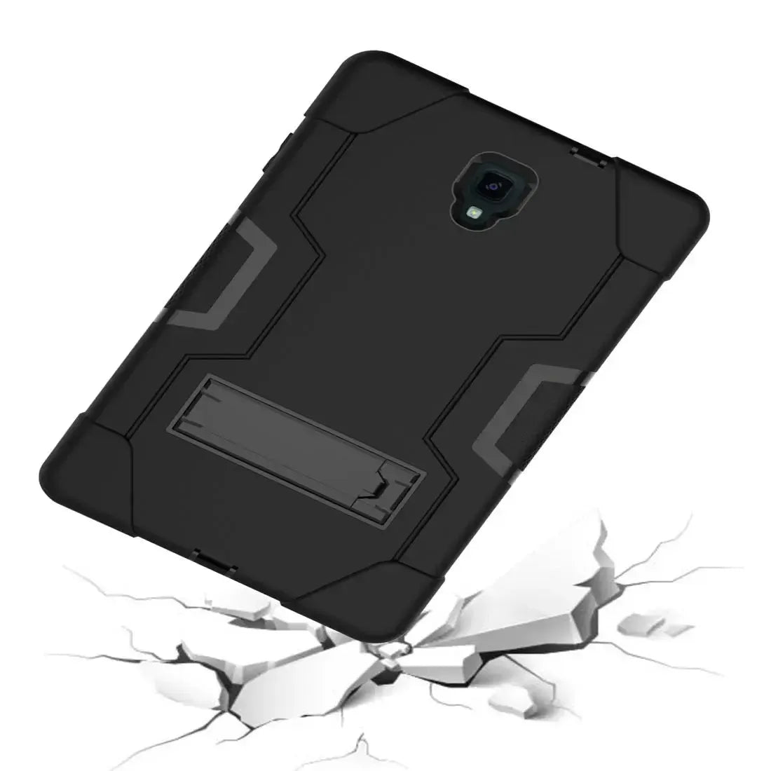 For Samsung Galaxy Tab A 10.5" (T590) Hard Case Survivor with Stand - Black