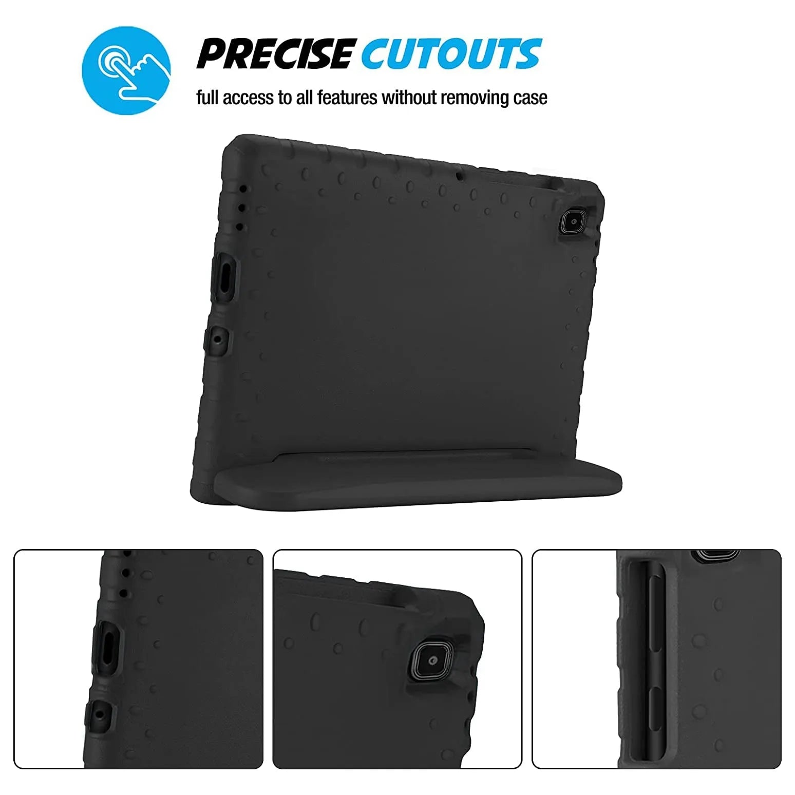 For Samsung Galaxy Tab A11 Kids Case Shockproof Cover With Stand - Black