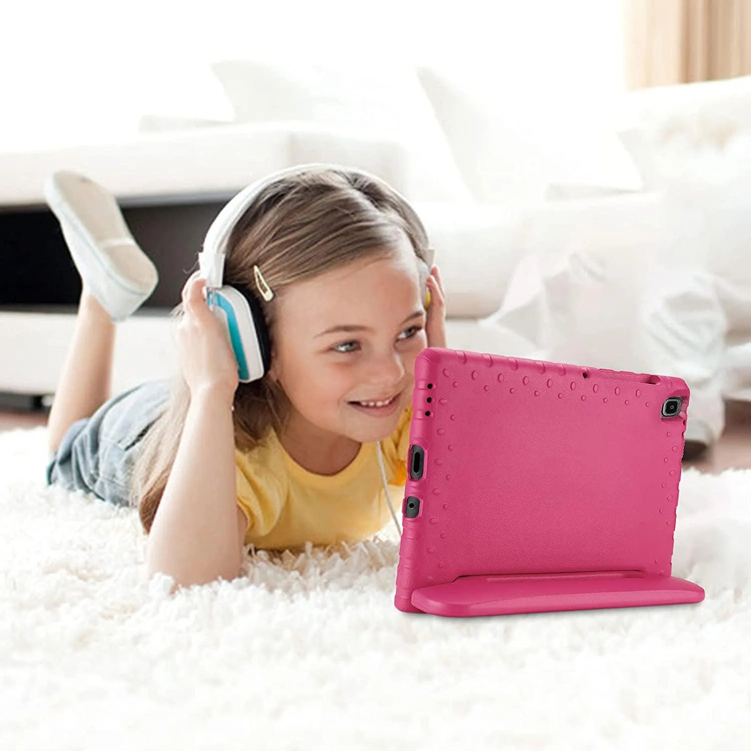 For Samsung Galaxy Tab A11 Kids Case Shockproof Cover With Stand - Pink