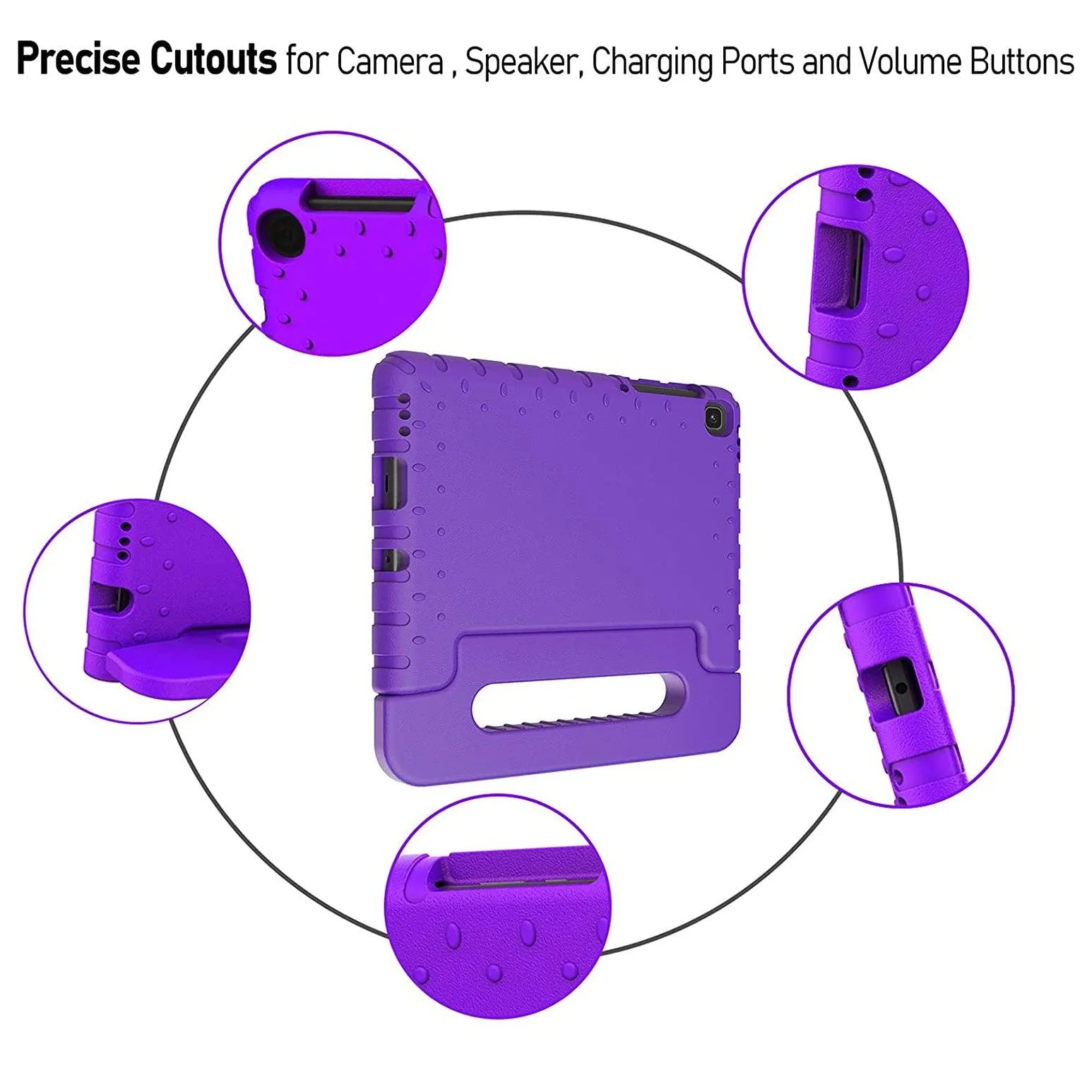 For Samsung Galaxy Tab A11 Kids Case Shockproof Cover With Stand - Purple