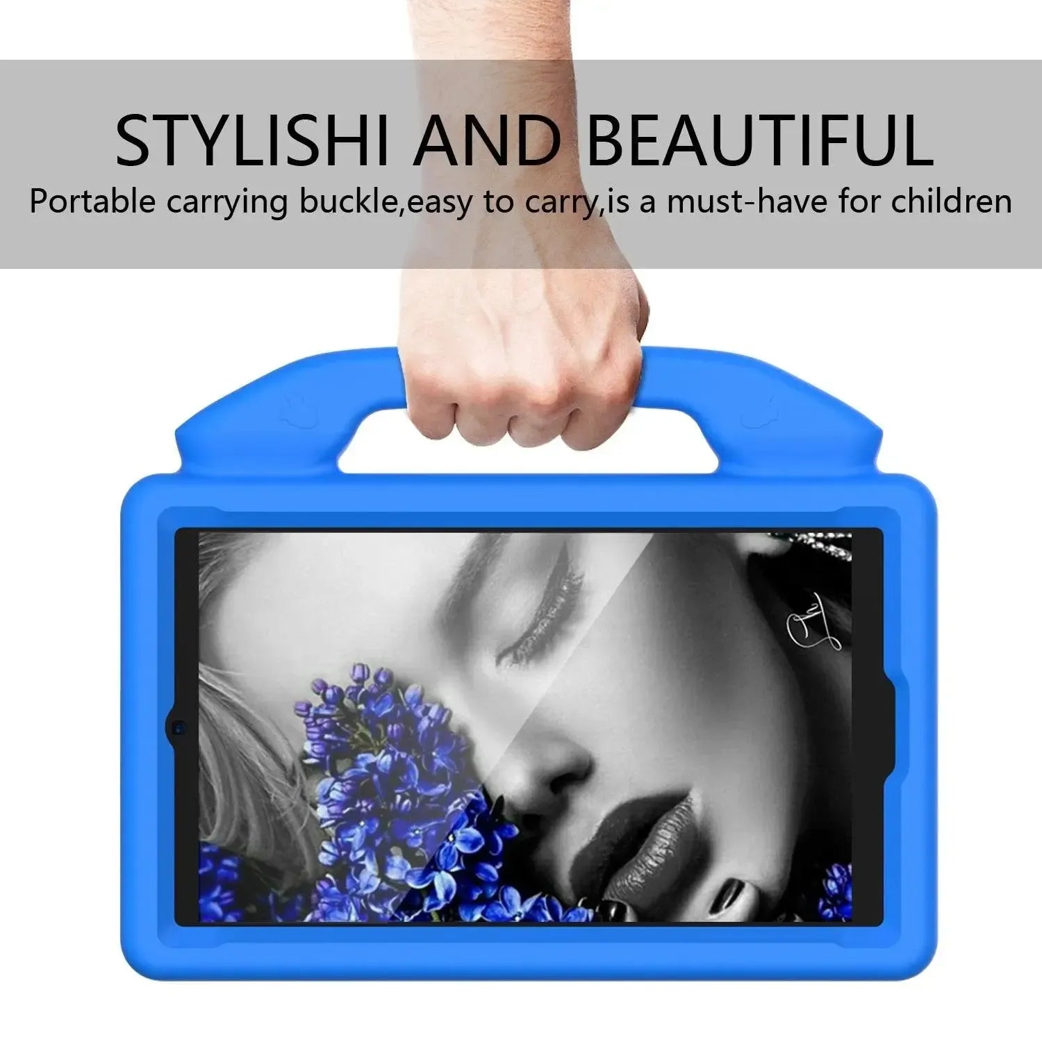 For Samsung Galaxy Tab A11 Kids Friendly Case Shockproof Cover With Thumbs Up - Blue
