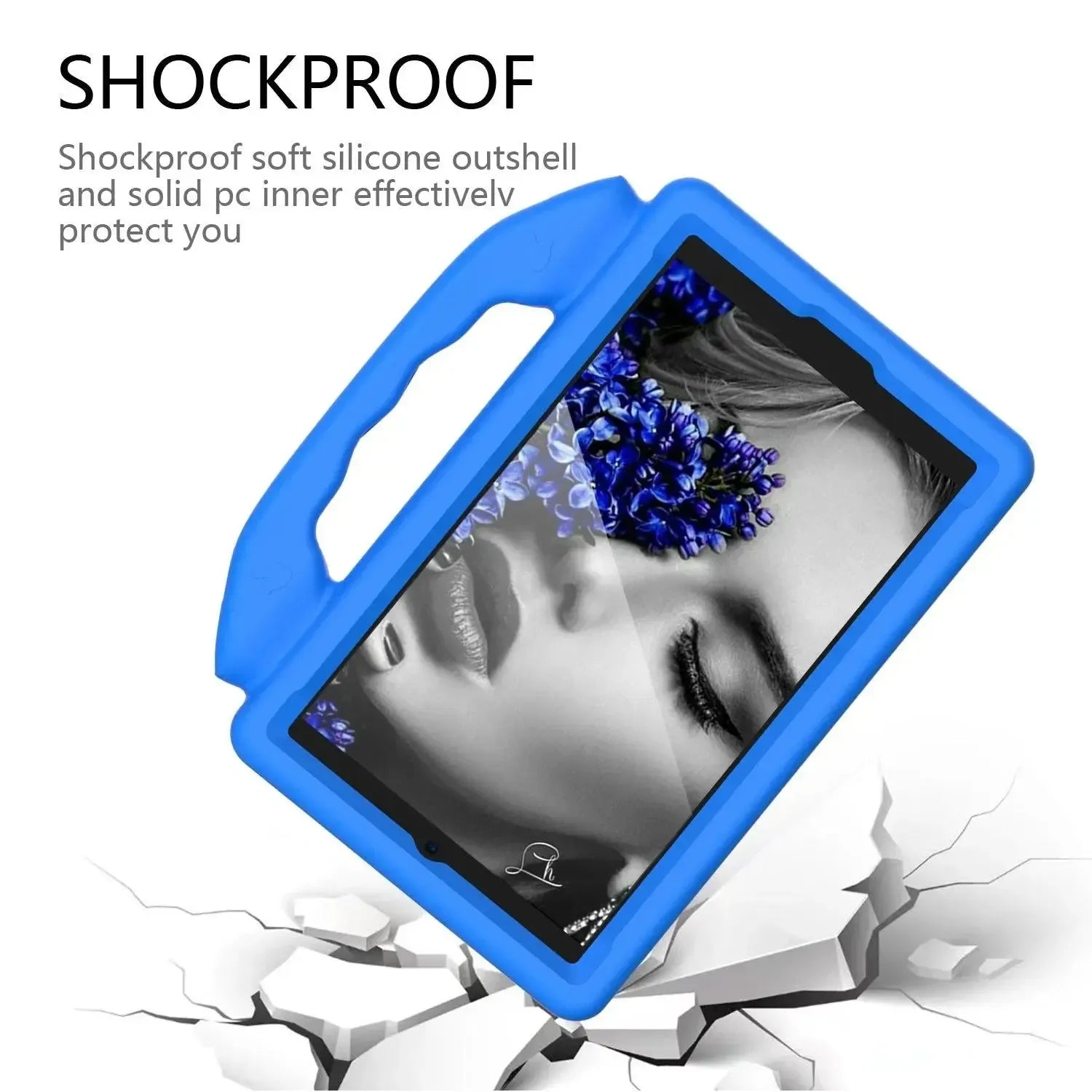For Samsung Galaxy Tab A11 Kids Friendly Case Shockproof Cover With Thumbs Up - Blue