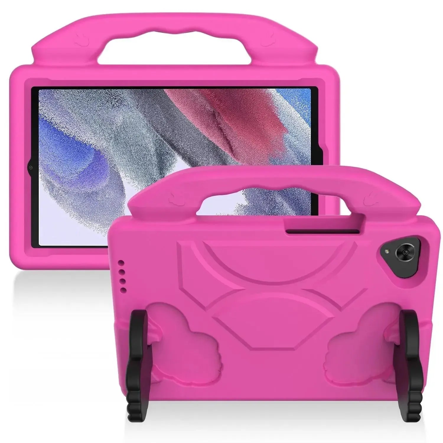 For Samsung Galaxy Tab A11 Kids Friendly Case Shockproof Cover With Thumbs Up - Pink