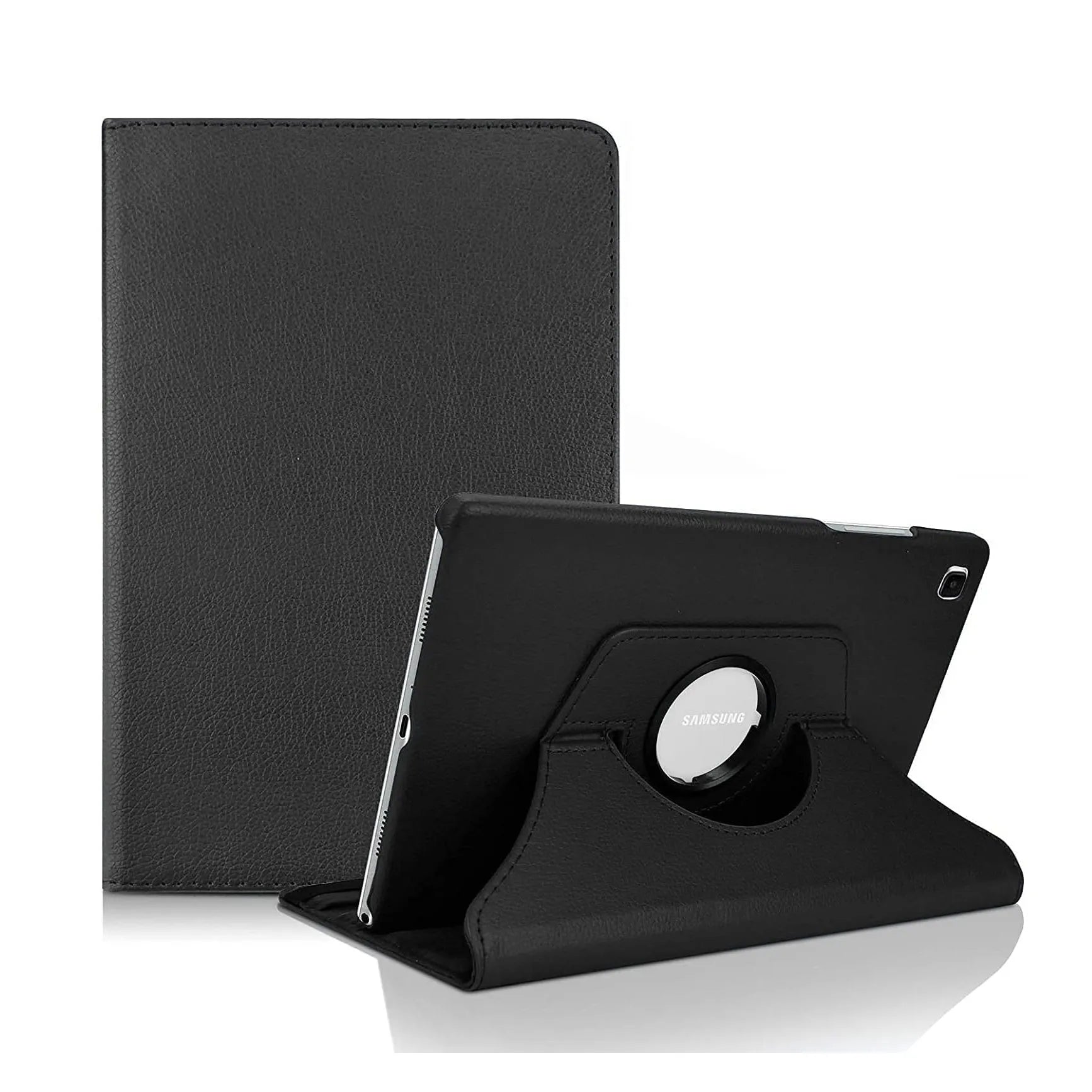For Samsung Galaxy Tab A11 Tablet Case 360 Rotating PU Leather Cover - Black