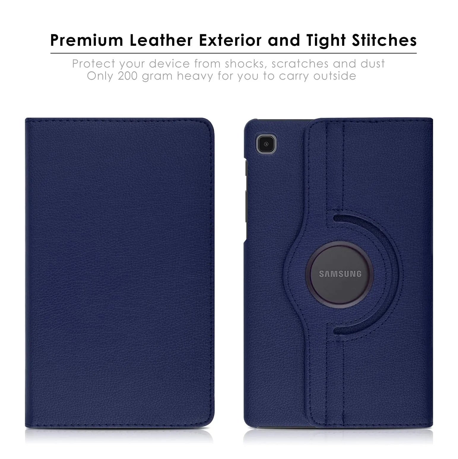 For Samsung Galaxy Tab A11 Tablet Case 360 Rotating PU Leather Cover - Blue