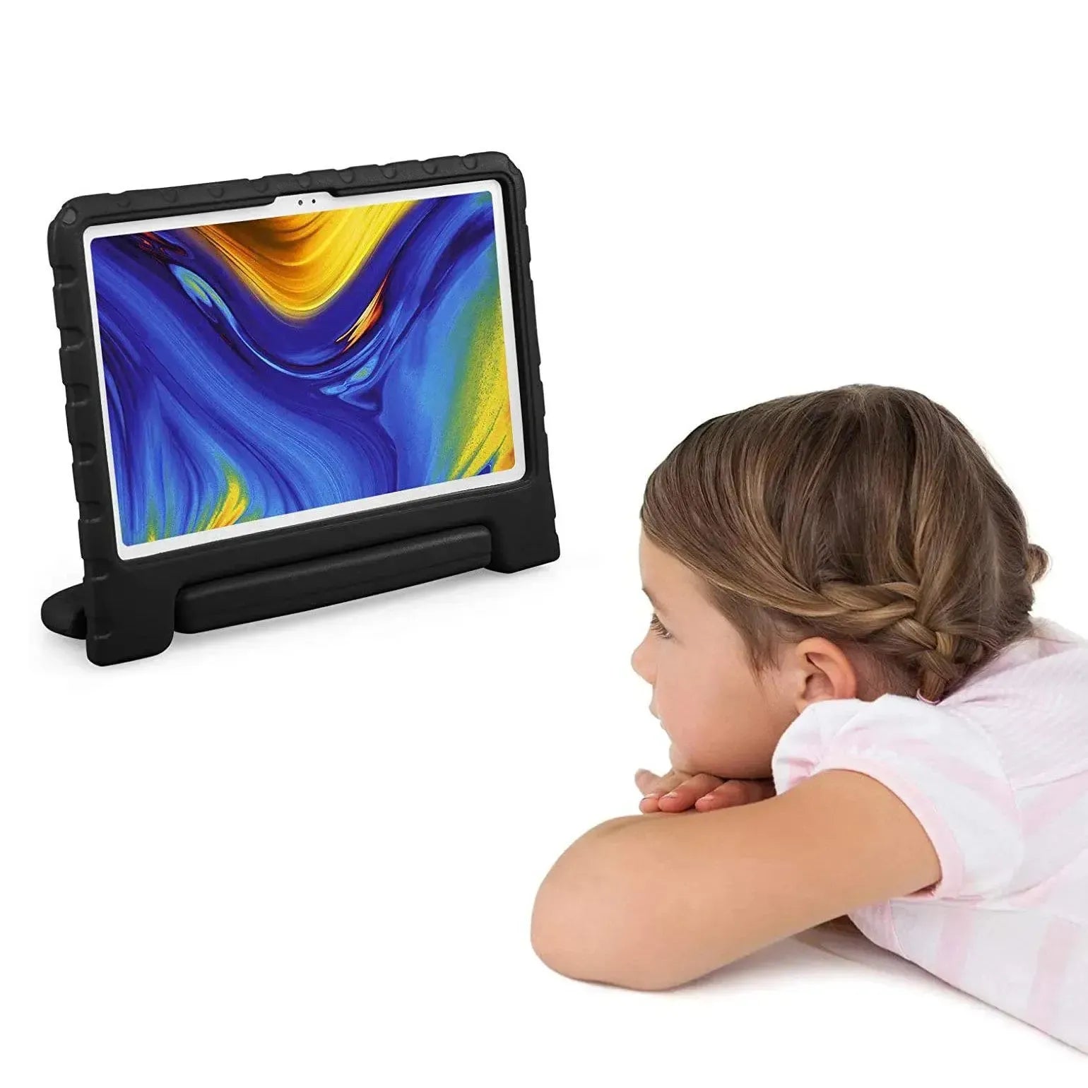 For Samsung Galaxy Tab A7 10.4 2020 Kids Case Shockproof Cover With Stand - Black