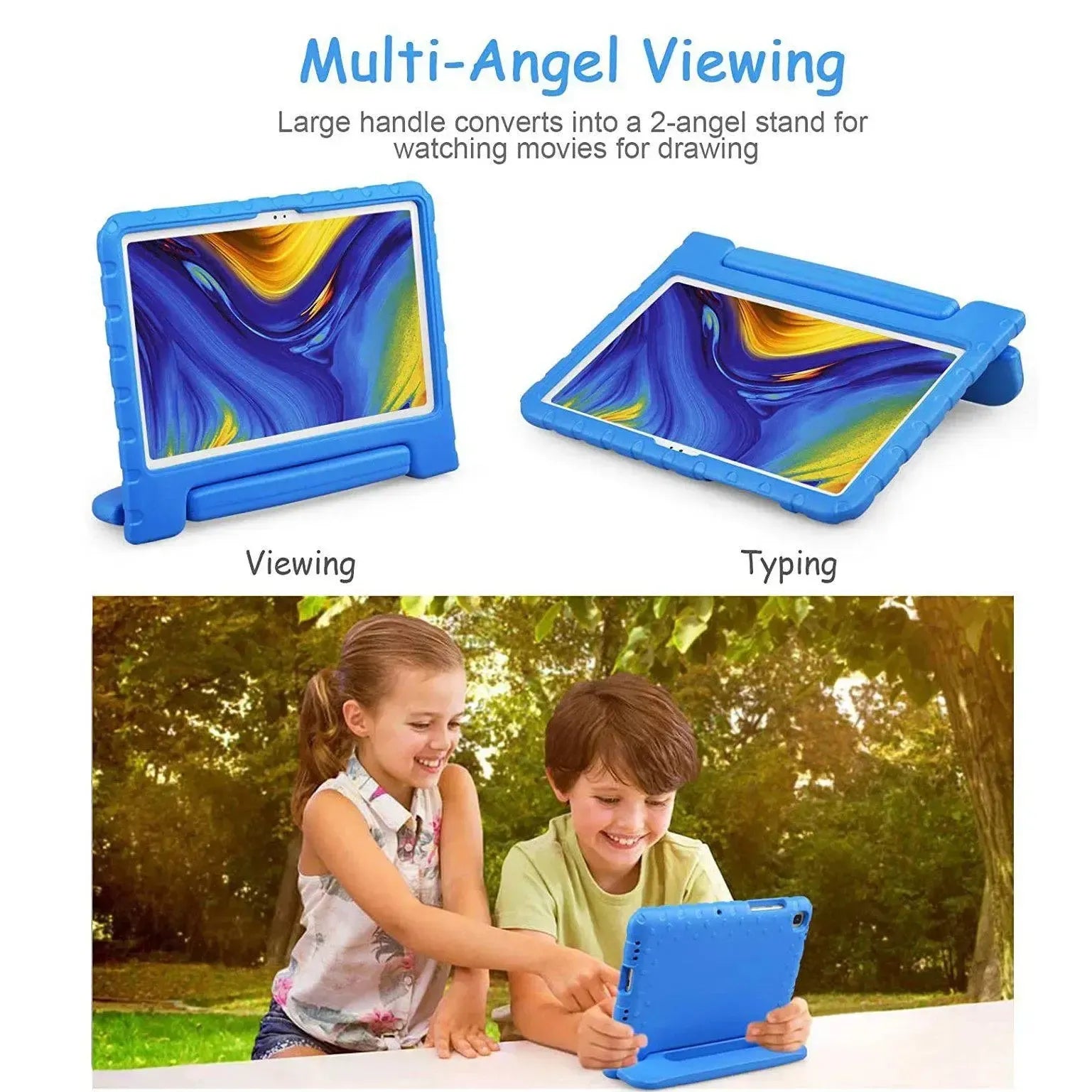 For Samsung Galaxy Tab A7 10.4 2020 Kids Case Shockproof Cover With Stand - Blue