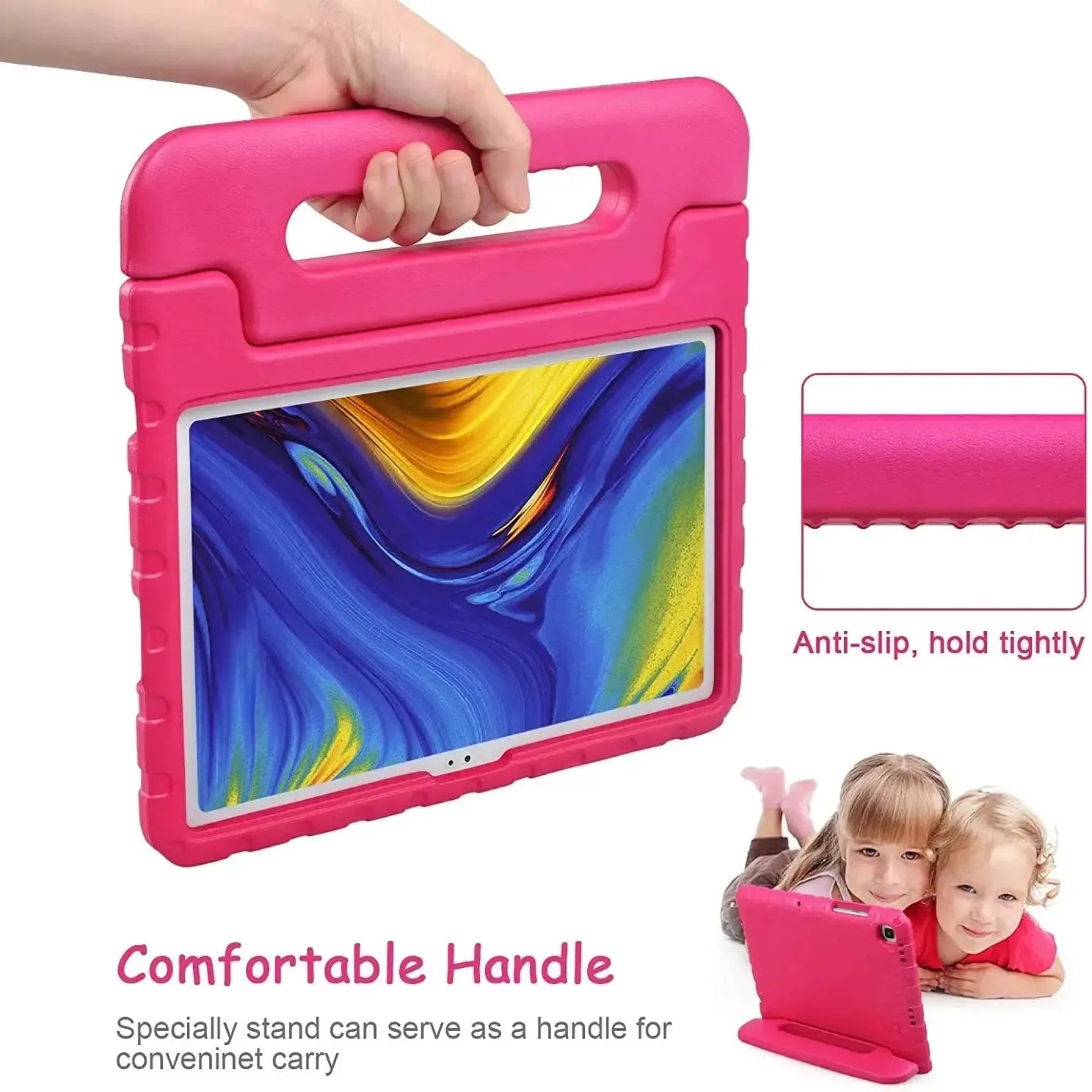 For Samsung Galaxy Tab A7 10.4 2020 Kids Case Shockproof Cover With Stand - Pink