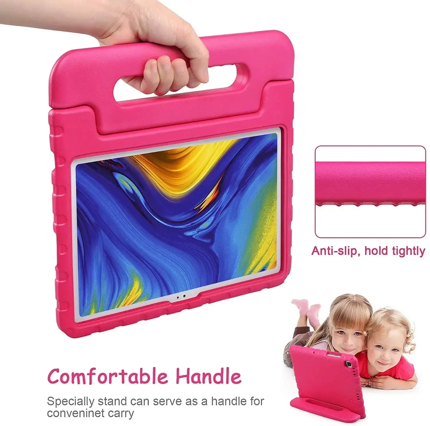 For Samsung Galaxy Tab A7 10.4 2020 Kids Case Shockproof Cover With Stand - Pink
