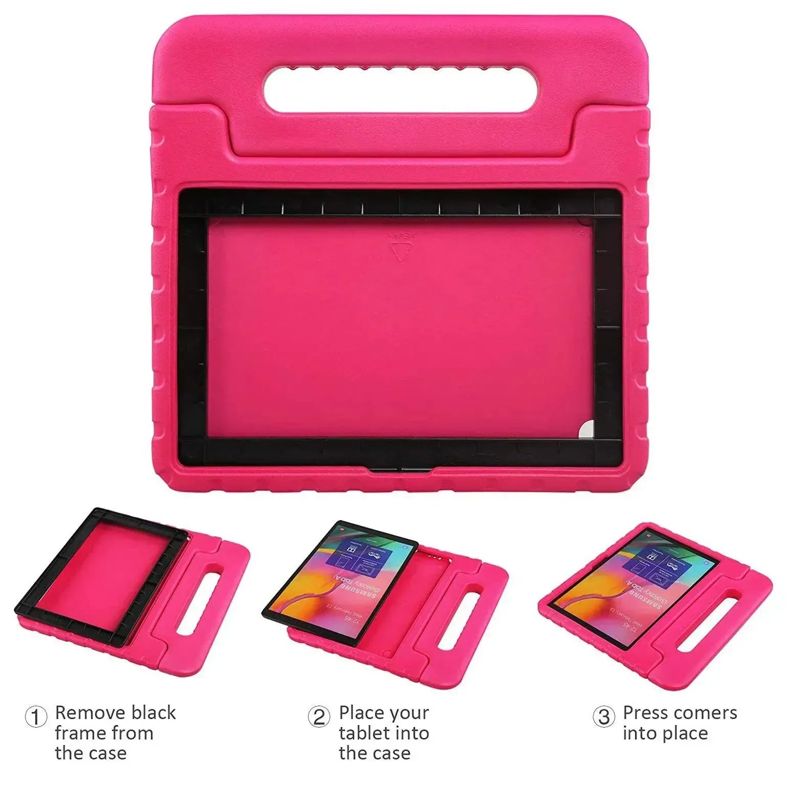 For Samsung Galaxy Tab A7 10.4 2020 Kids Case Shockproof Cover With Stand - Pink