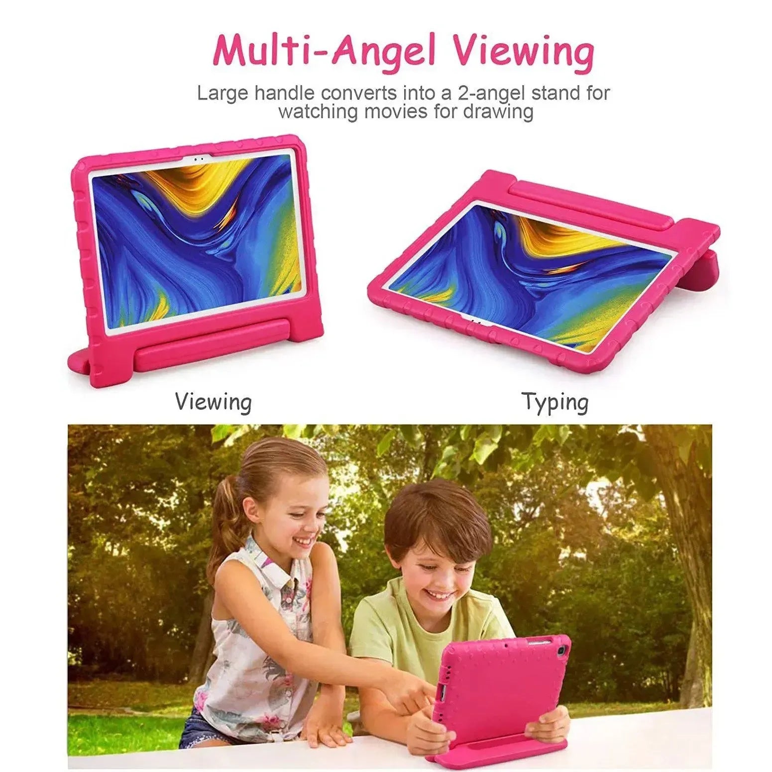 For Samsung Galaxy Tab A7 10.4 2020 Kids Case Shockproof Cover With Stand - Pink