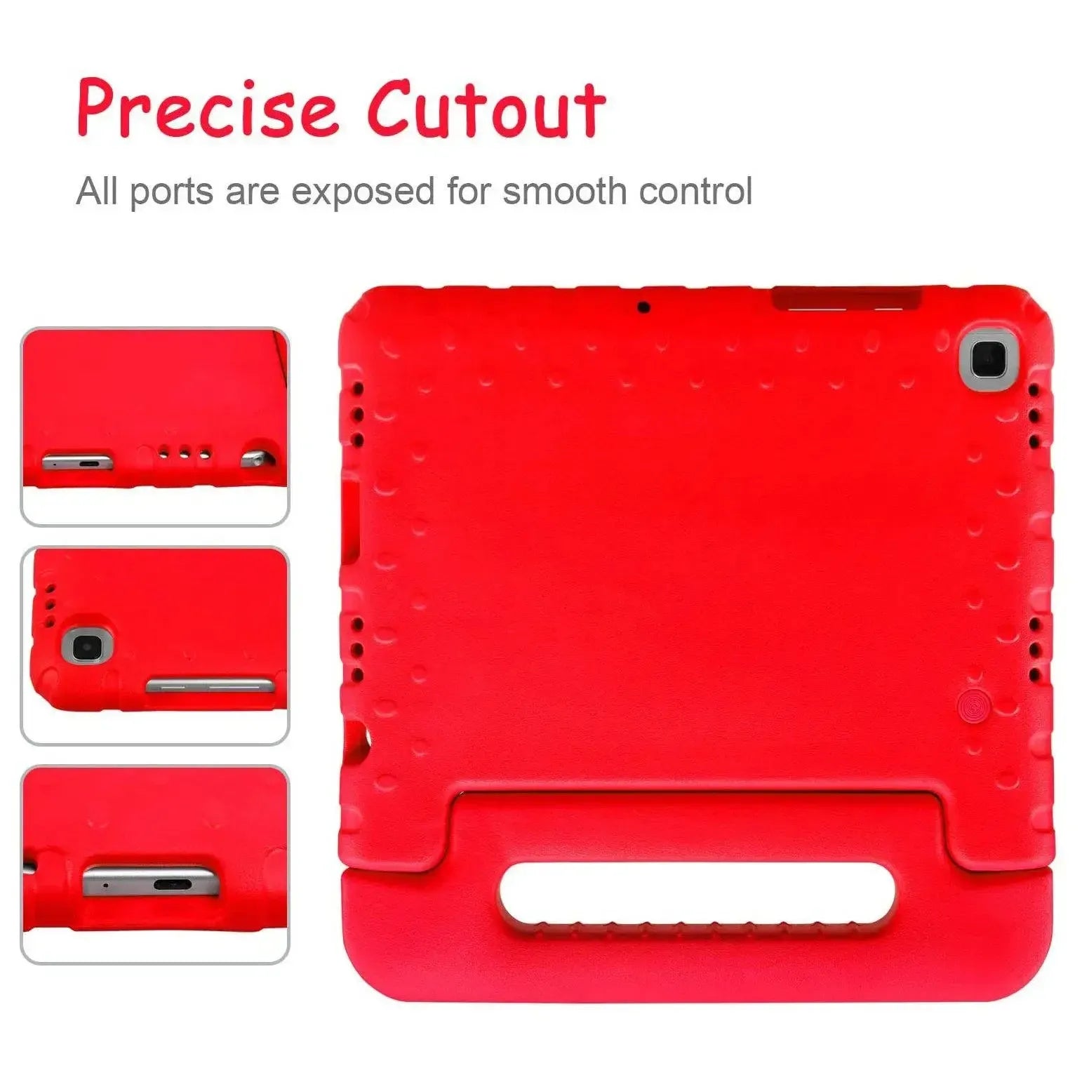 For Samsung Galaxy Tab A7 10.4 2020 Kids Case Shockproof Cover With Stand - Red
