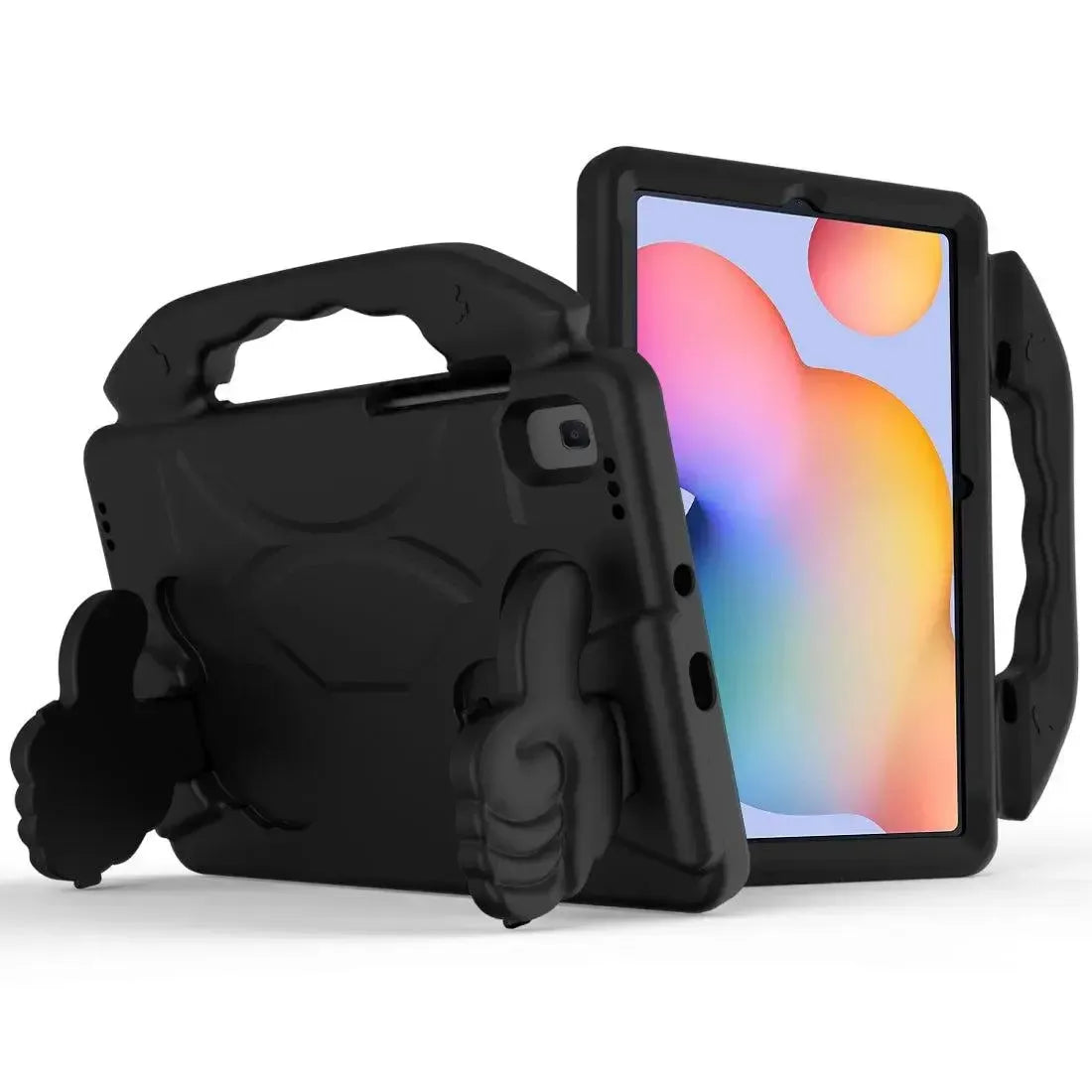 For Samsung Galaxy Tab A7 10.4 2020 Kids Friendly Case Shockproof Cover With Thumbs Up - Black