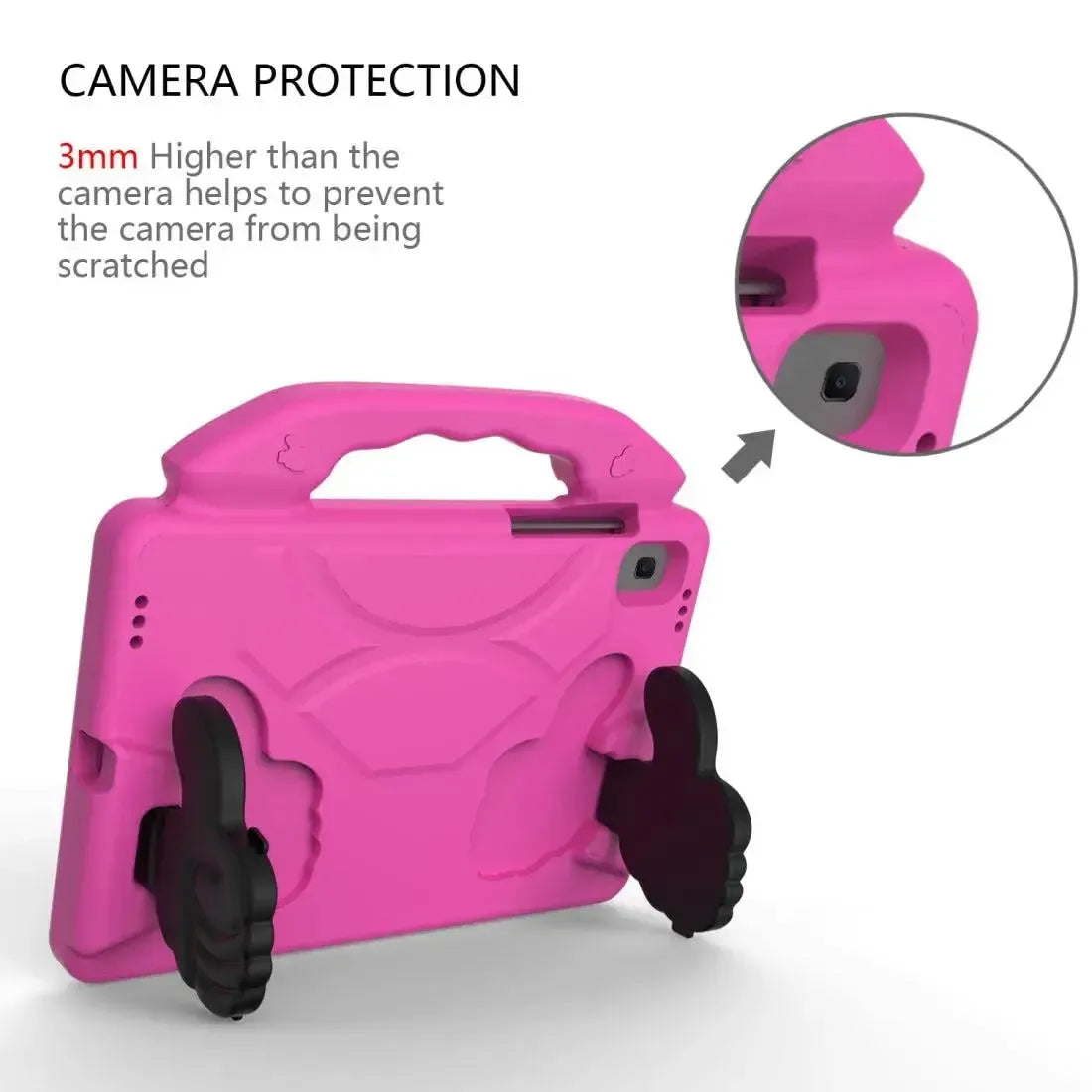 For Samsung Galaxy Tab A7 10.4 2020 Kids Friendly Case Shockproof Cover With Thumbs Up - Pink