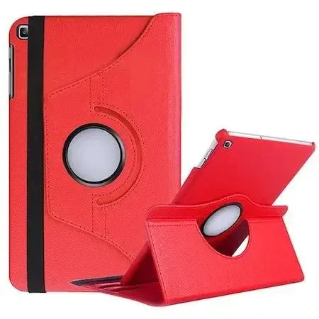 For Samsung Galaxy Tab A7 10.4" (T500/T505) Rotating Wallet Case - Red