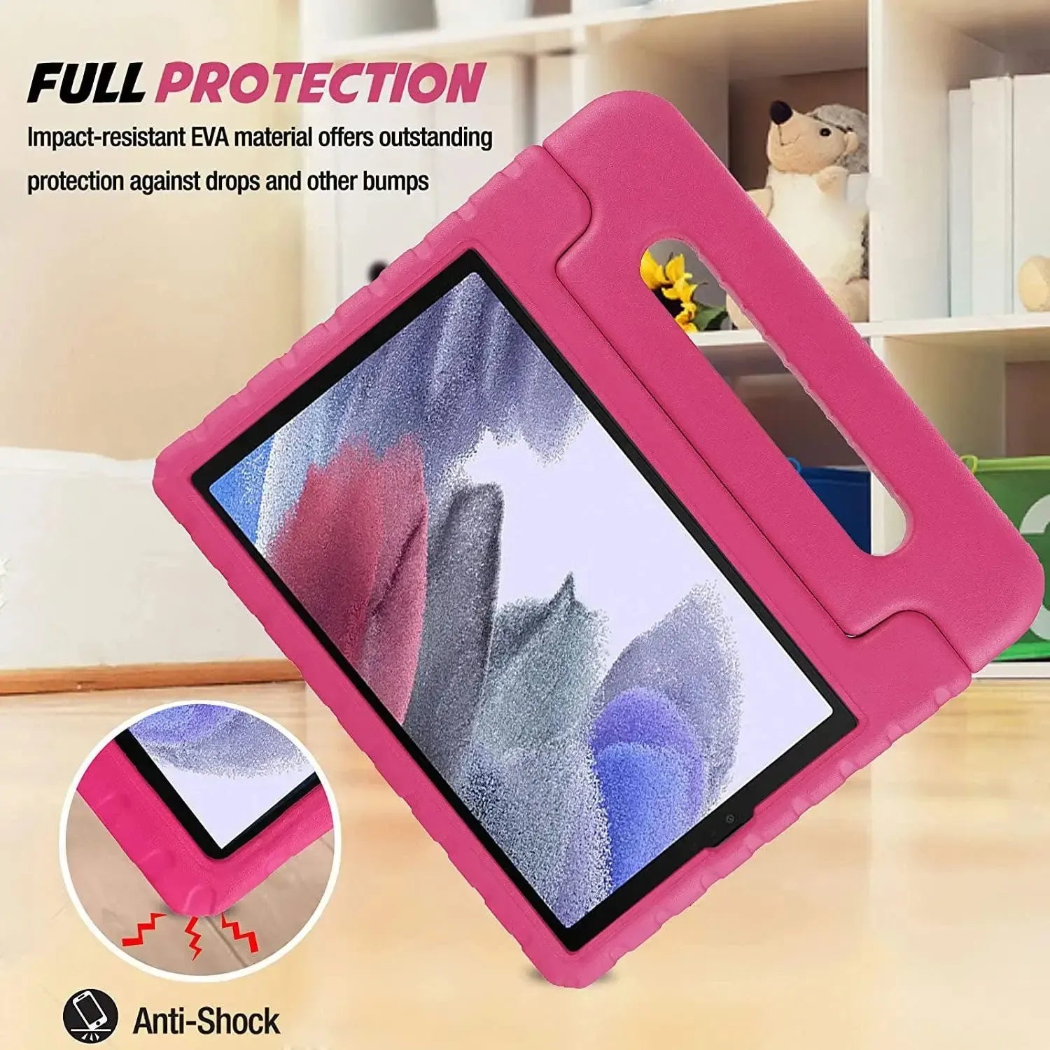 For Samsung Galaxy Tab A7 Lite Kids Case Shockproof Cover With Stand - Pink