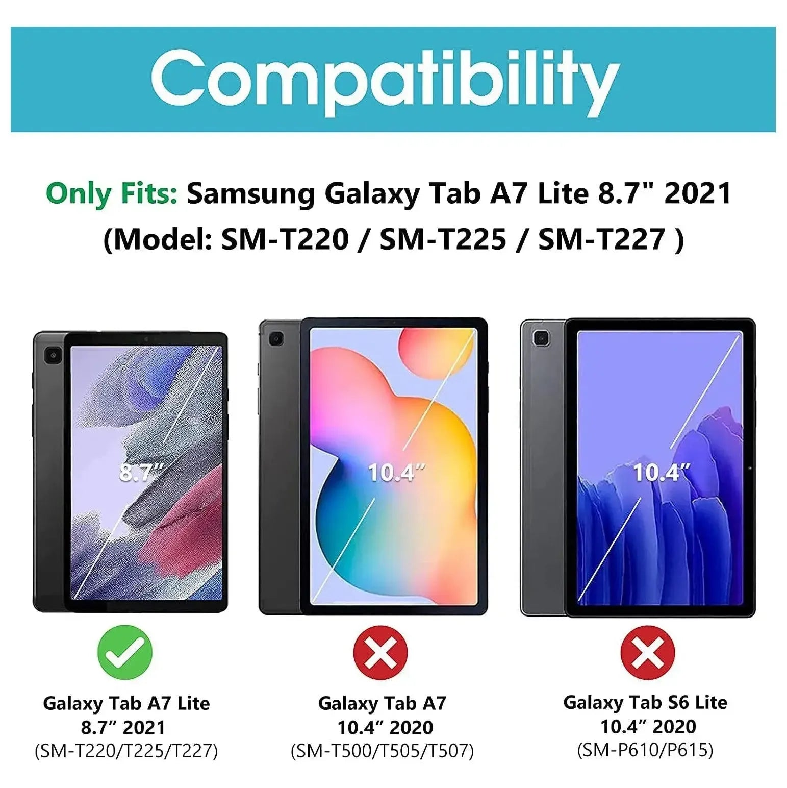 For Samsung Galaxy Tab A7 Lite Kids Case Shockproof Cover With Stand - Pink