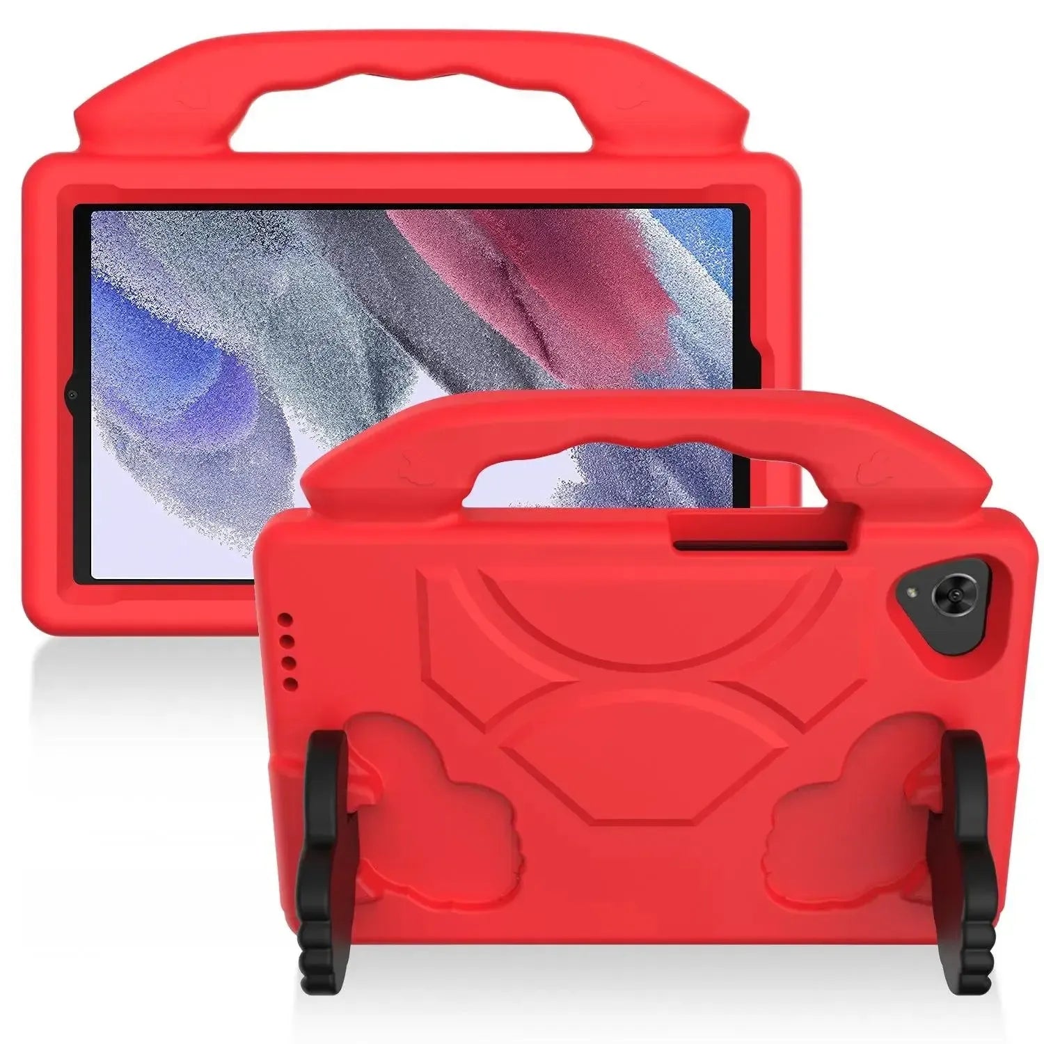 For Samsung Galaxy Tab A7 Lite Kids Friendly Case Shockproof Cover With Thumbs Up - Red