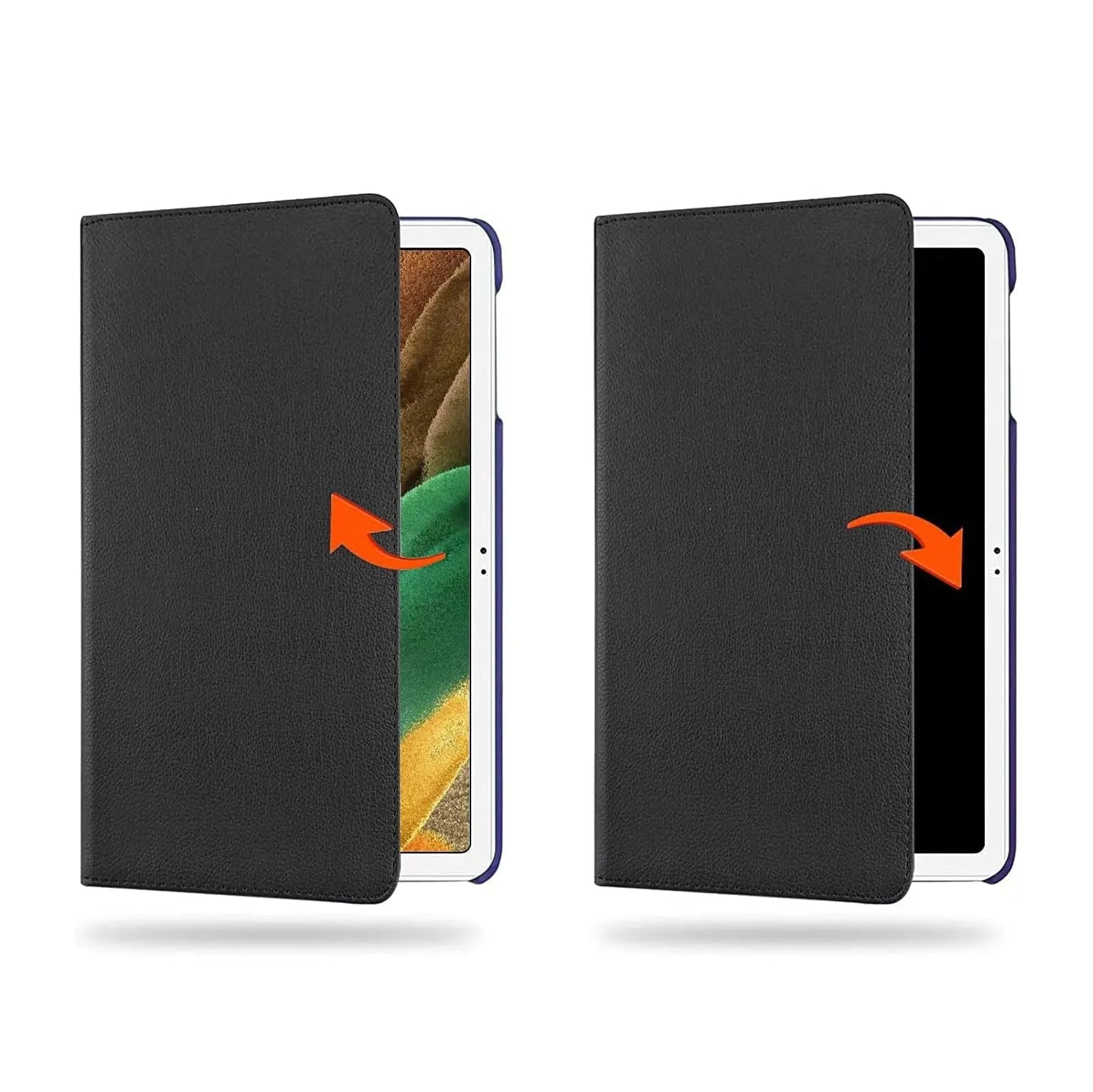 For Samsung Galaxy Tab A7 Lite Tablet Case 360° Rotating PU Leather Cover - Black