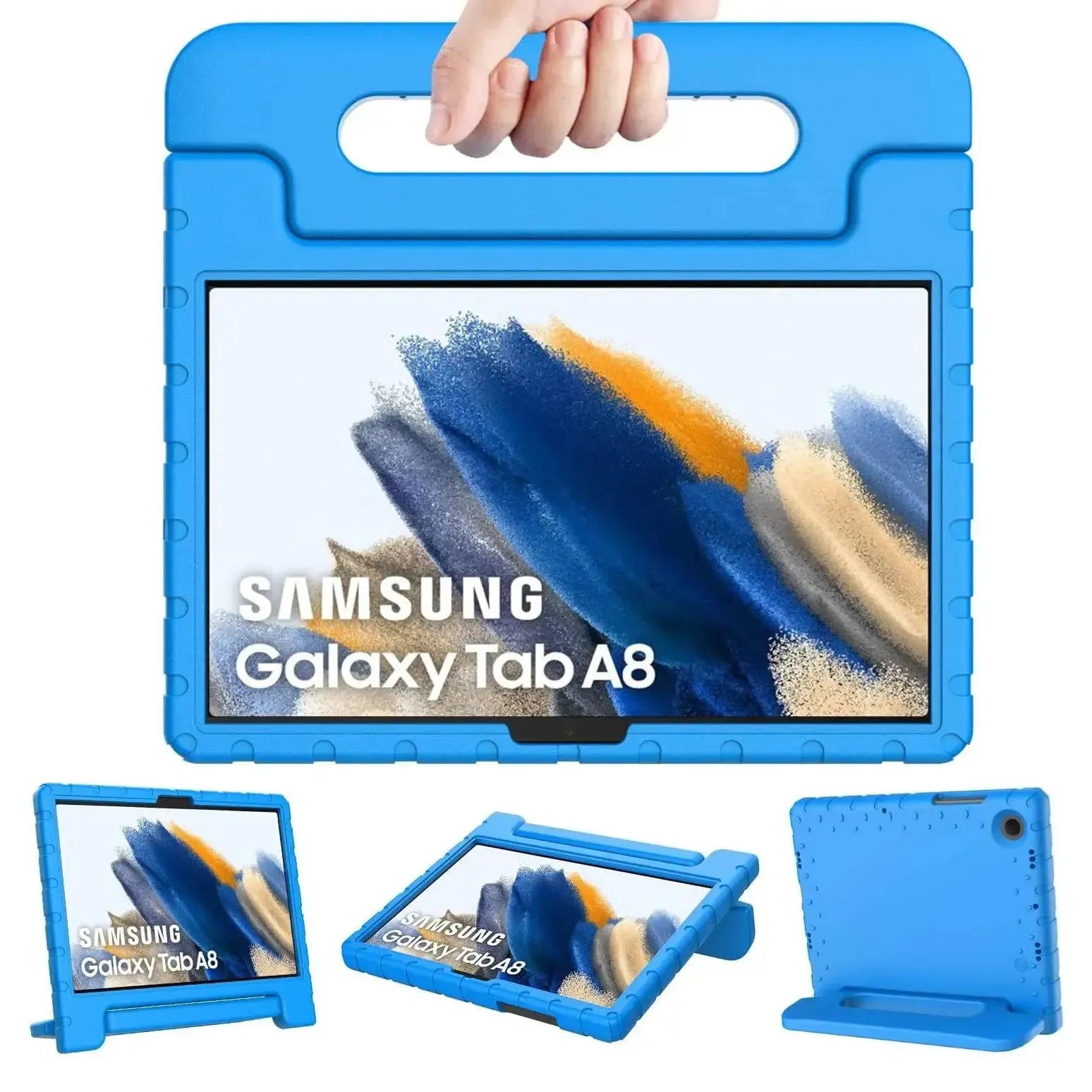 For Samsung Galaxy Tab A8 10.5 2021 Kids Case Shockproof Cover With Stand - Blue