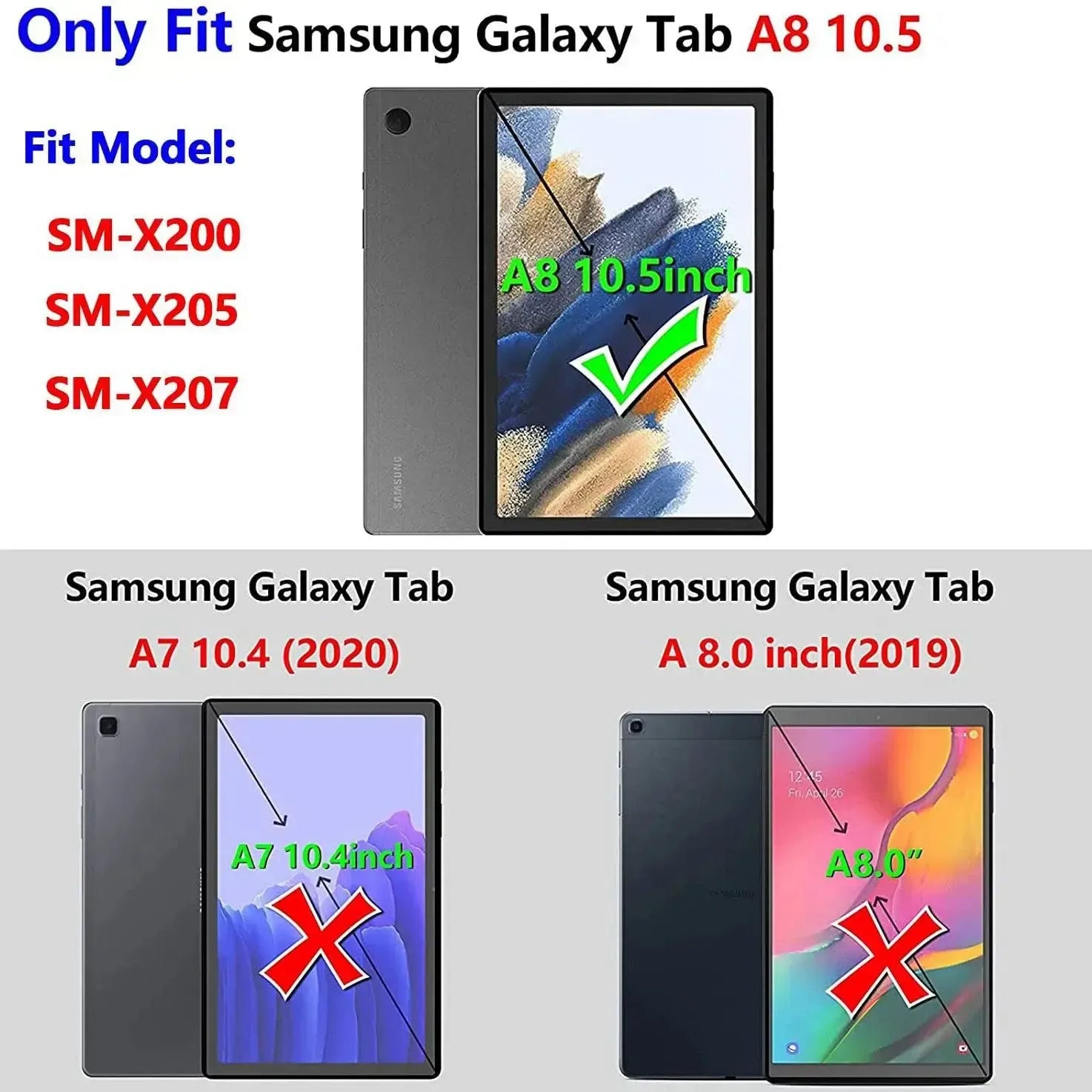 For Samsung Galaxy Tab A8 10.5 2021 Kids Case Shockproof Cover With Stand - Purple