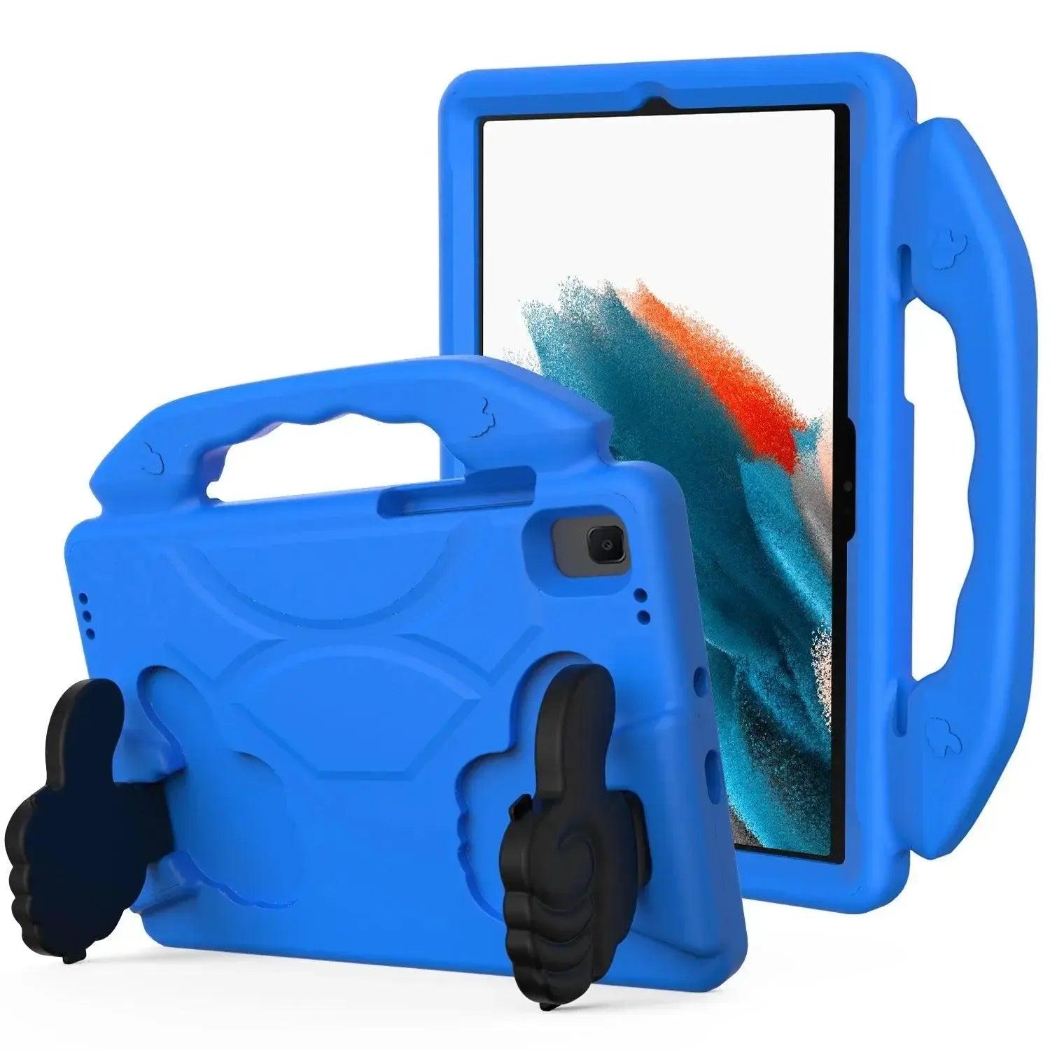For Samsung Galaxy Tab A8 10.5 2021 Kids Friendly Case Shockproof Cover With Thumbs Up - Blue