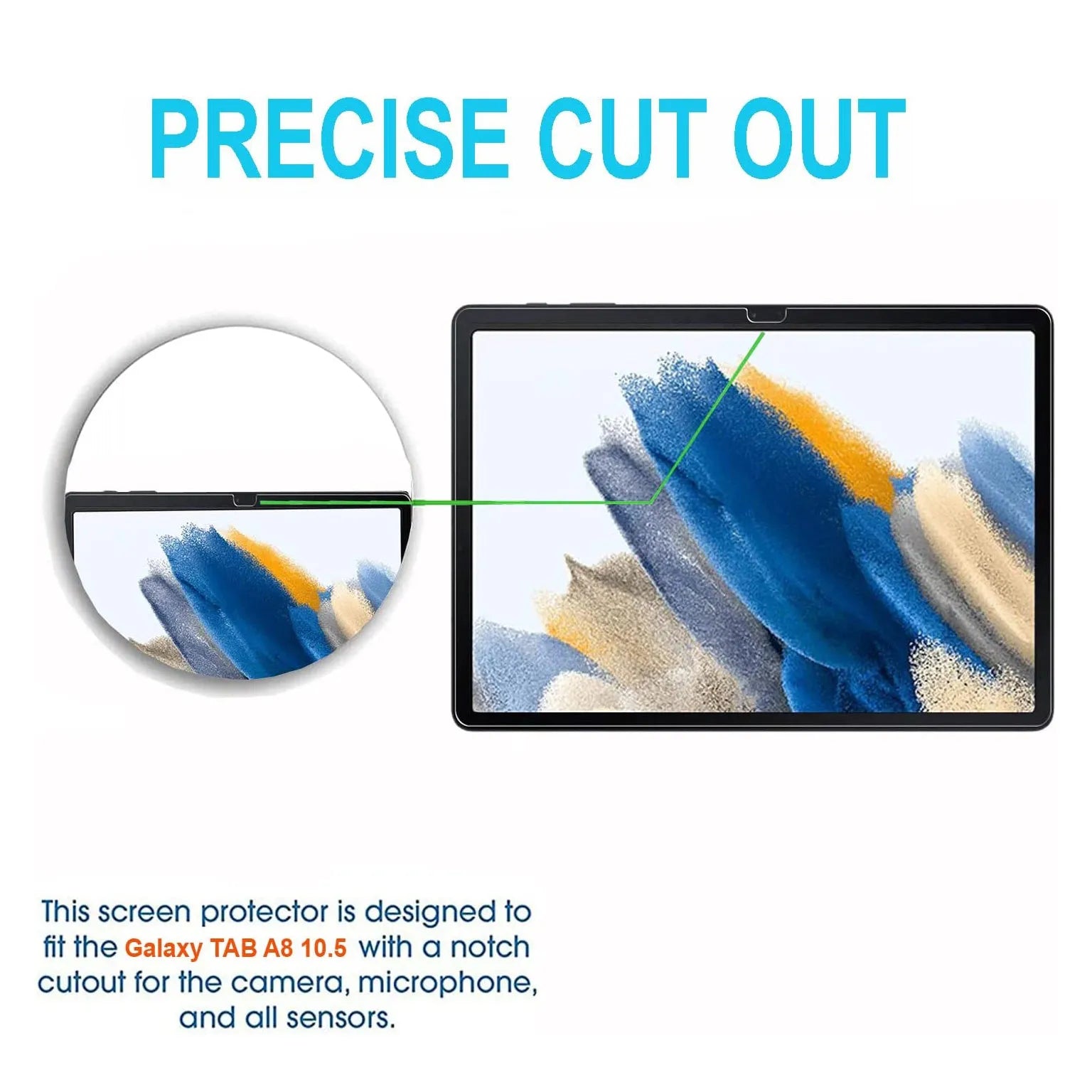 For Samsung Galaxy Tab A8 10.5" 2021 Tempered Glass Screen Protector